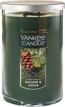 Yankee Candle Balsam &amp; Cedar Scented, Classic 22Oz Large Tumbler 2-Wick ... - $36.99