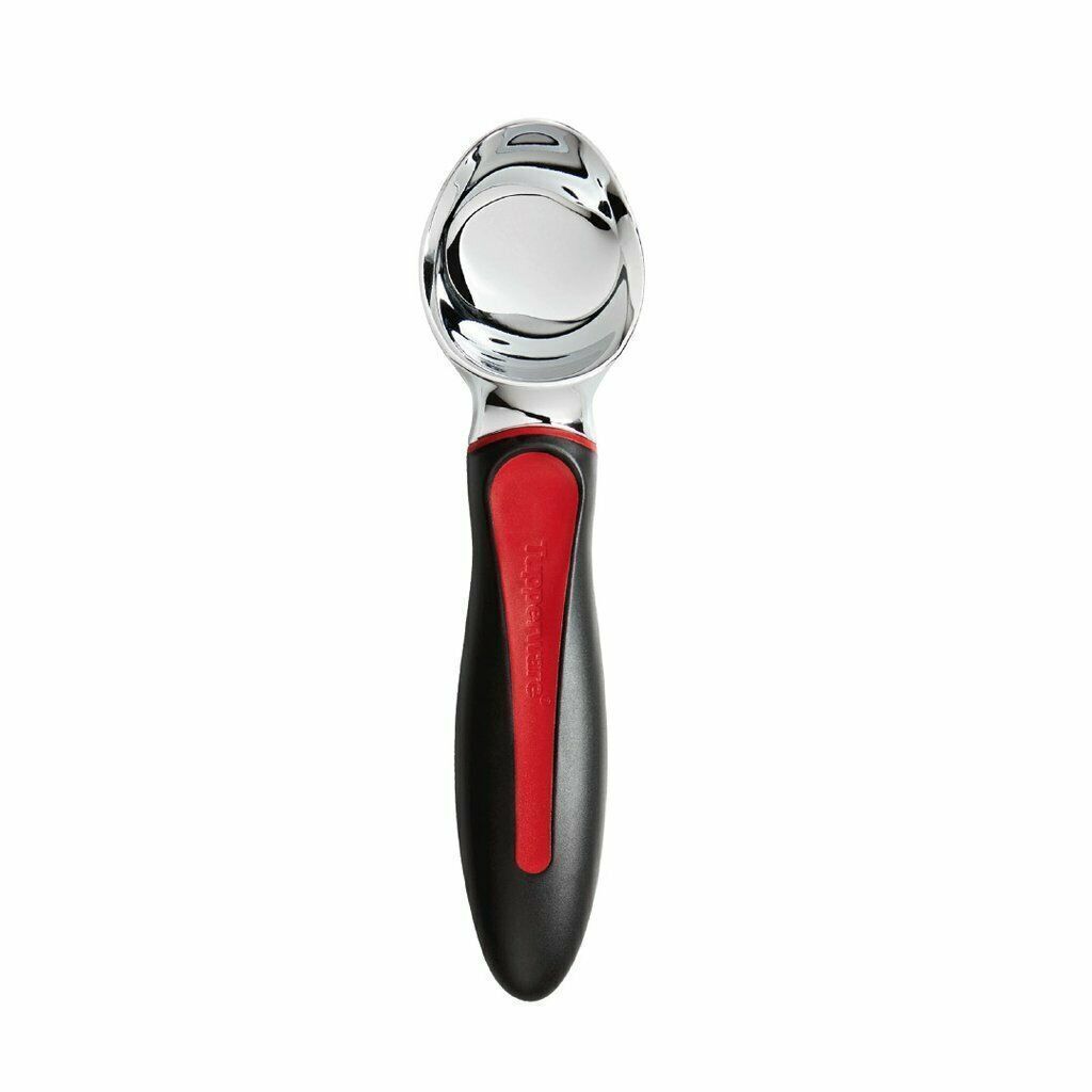  Tupperware Ice Cream Scoop Black with Red Handle: Home