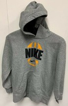 New NIKE Football Hoodie Size Medium Gray & Black Pullover Sweatshirt Kids - $14.84