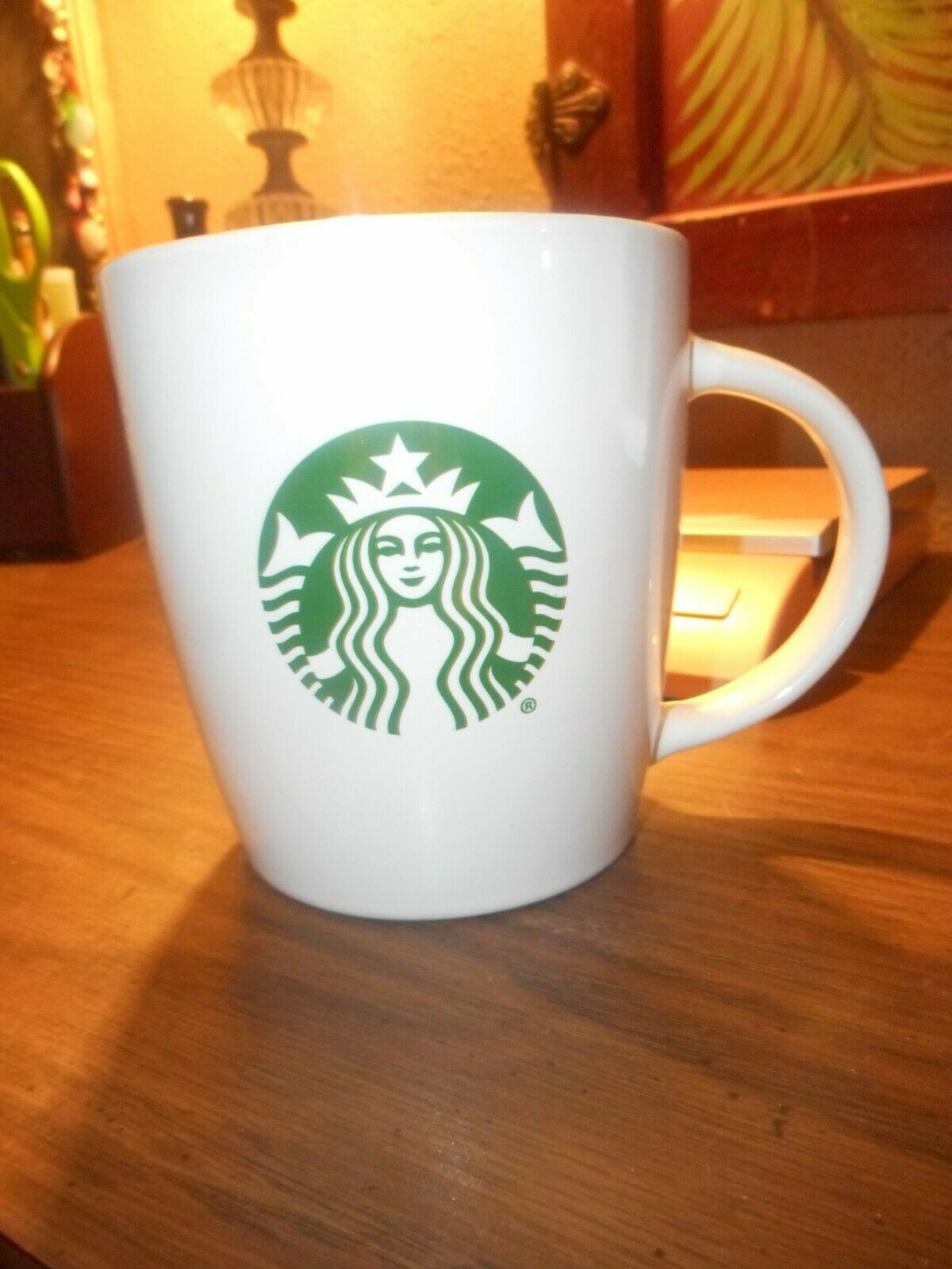 Brand New* Starbucks Mermaid Logo White Green 12oz Ceramic Tumbler