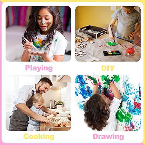 Lusofie 2 Pack Kids Art Smock Children Painting Apron Waterproof Long  Sleeve Toddler Aprons with 3 Pockets Girls Boys Toddler Smocks for Painting
