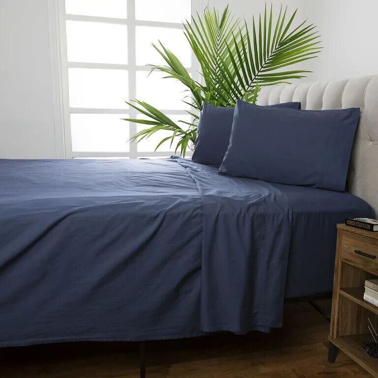 Better Homes & Gardens Washed Cotton Percale 300 Thread Count Sheet Set