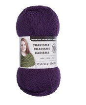 Loops & Threads Charisma Yarn, Dark Purple, 3.5 Oz., 109 Yards, U.S. L-11 Hook - $9.79