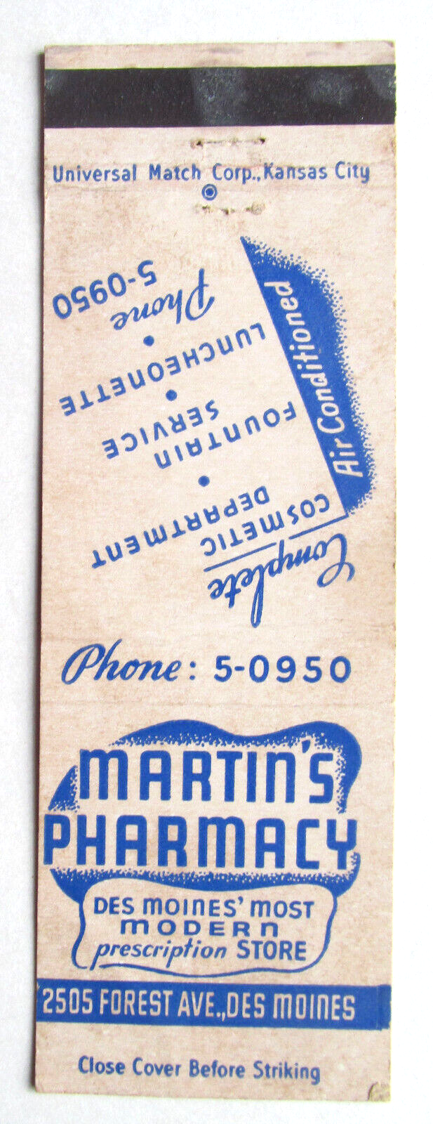 Martin's Pharmacy Des Moines, Iowa Prescription Store 20 Strike