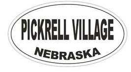 Pickrell Village Nebraska Bumper Sticker or Helmet Sticker D5385 Oval - $1.39+