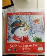 Sweet Snowman by Jane Maday 500 Piece Jigsaw Puzzle NEW, 18&quot; x 24&quot;, No. ... - $12.86