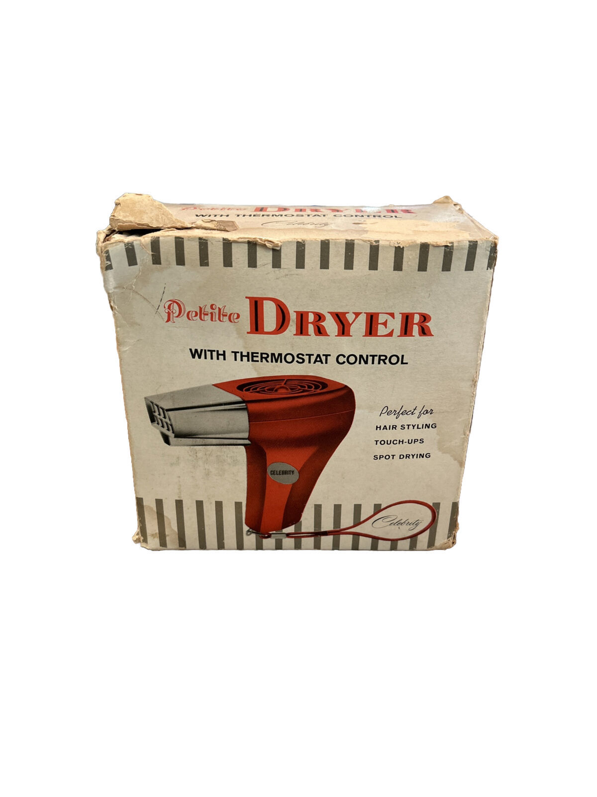 1970s Celebrity Red Petite Dryer & Carry Case Vintage Retro In Box