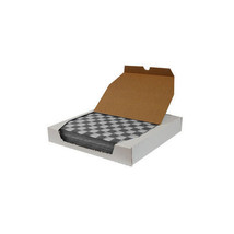 Deli Basket Liner/Paper Sheets Sandwich Wrap Checkered Pattern - 12 in x 12 in / Green & White Checkered / 5000 Pack