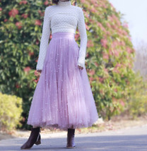 Pink Full Long Tulle Skirt Holiday Outfit High Waisted Tulle Skirt Plus Size