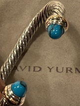 David YURMAN 7mm cuff bracelet , David YURMAN Cable Gem collection Turquoise  - $450.00
