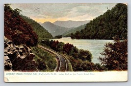 c1905 Tuck Bluff French Broad River Greetings Asheville NC P506A - $8.90