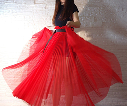 Black Pleated Tulle Midi Skirt Side Slit Black Midi Tulle Skirt by Dressromantic image 9