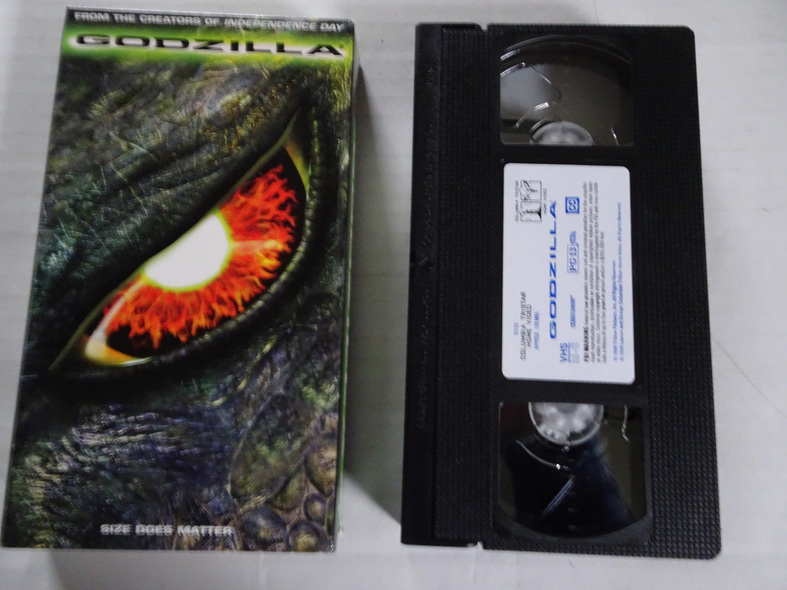 Godzilla with Matthew Broderick and Jean Reno - VHS Tape - 1998 - VHS Tapes