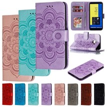 For Samsung Galaxy J4/J6 2018/J2 Pro Wallet Phone Case Flip Leather Flower Cover - $57.36