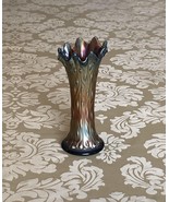 Antique Northwood Amethyst Carnival Glass Tree Trunk Vase, 8 3/4&quot; - $108.90