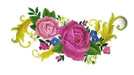 Custom and Unique Garden's Best Delight [Rose Spray with Flourish] Embroidered I - $32.17