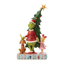 Jim Shore Grinch Christmas Tree Figurine 11.22" High Max and Cindy Resin