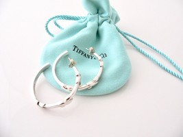 Tiffany &amp; Co Signature X Hoop Hoops Earrings 1.4 Inch Gift Pouch Love Cl... - $498.00