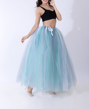 Blue Puffy Tulle Skirt Outfit Maxi Tulle Skirt Petticoat - OneSize image 8