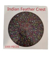 Jigsaw Puzzle 1000 Pieces The Indian Feather Round Puzzle Difficult Puzzle - $11.61