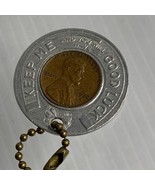 Vtg 1960 Lucky Penny encased coin Apollo savings and loan association Ch... - $9.85