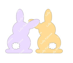 Bunny Silhouettes DIGITAL File.  Instant Download.  No Physical Items Shipped.  