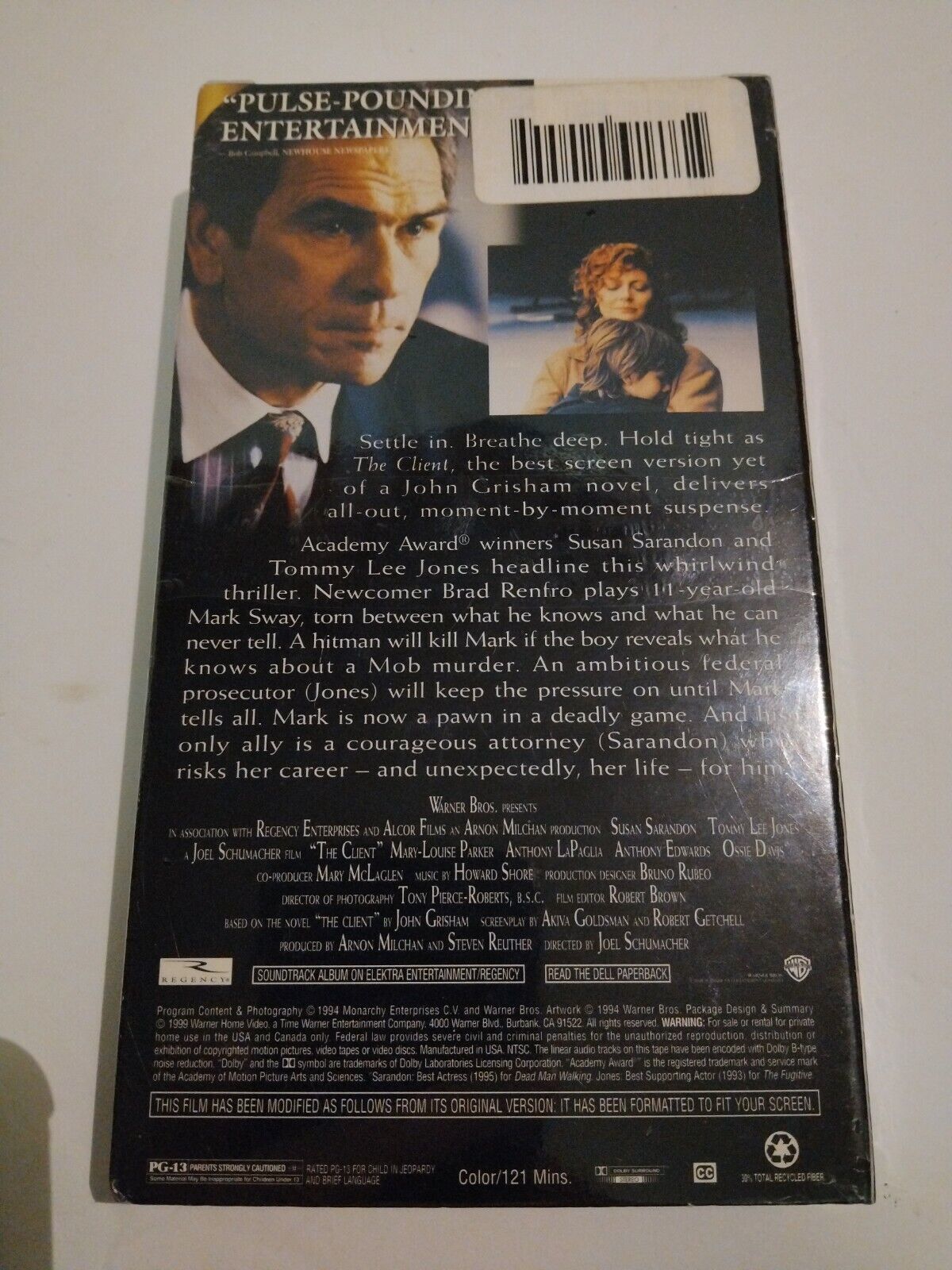 The Client VHS Movie Tommy Lee Jones VCR Cassette Tape Movie, New ...