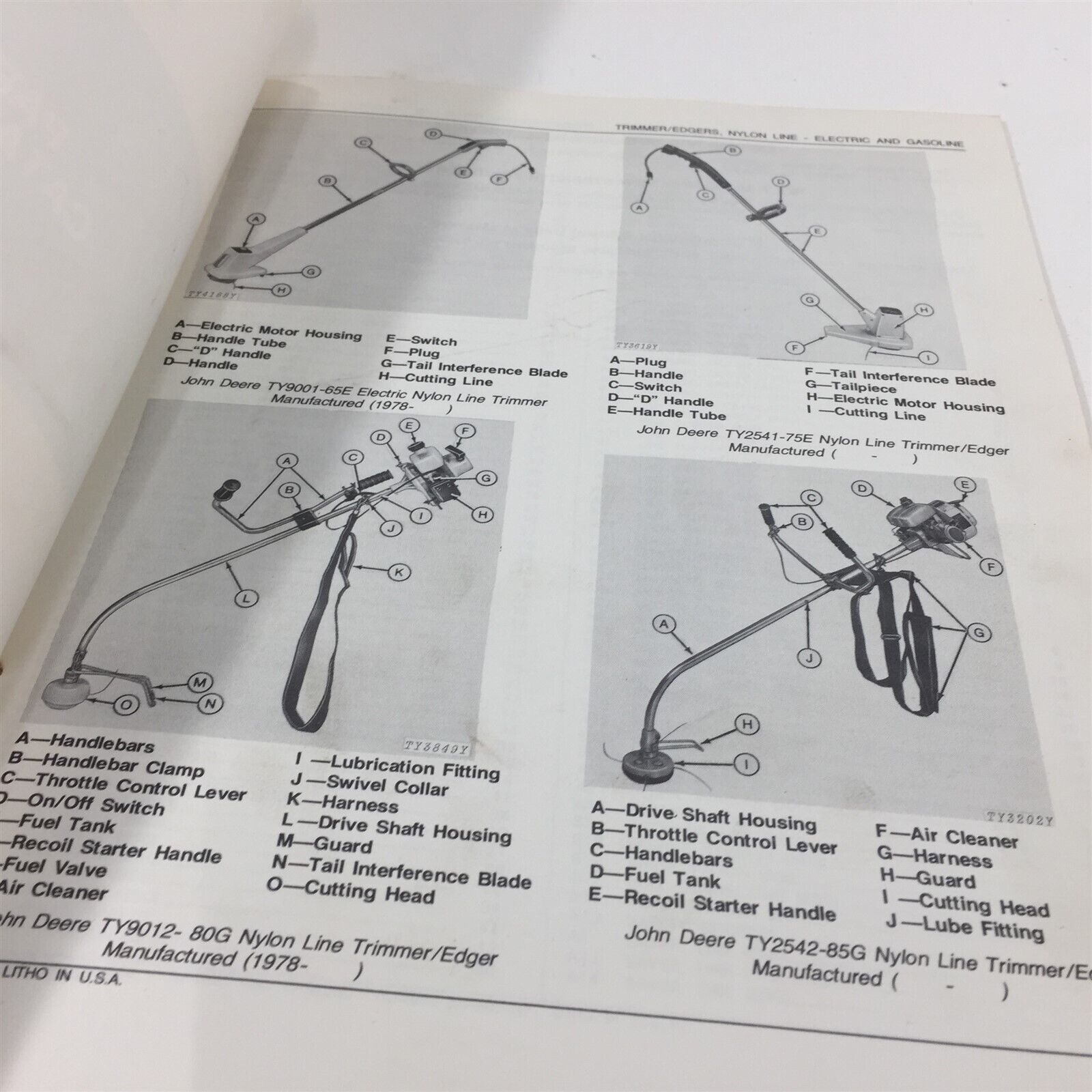 Genuine John Deere Nylon Line Trimmer Edgers Parts Catalog Pc 1565 1978 Dealer Heavy Equipment