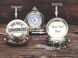 Pocket Watch - Personalized Watch - Gift For Coworkers - Engraved Pocket... - $22.97+