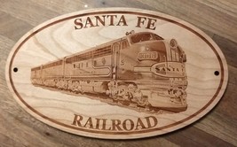 SANTA FE RAILROAD SIGN | Engraved Locomotive | Train Sign | Can Be Perso... - $50.00