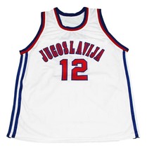 Vlade Divac #12 Jugoslavija Yugoslavia New Men Basketball Jersey White Any Size image 1