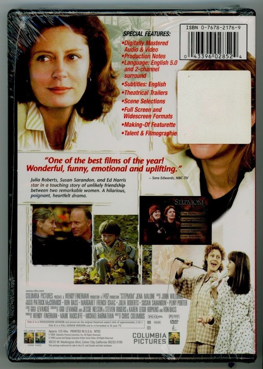 Stepmom Julia Roberts Susan Sarandon And Ed Harris On Dvd Funny Emotional And Dvds And Blu Ray