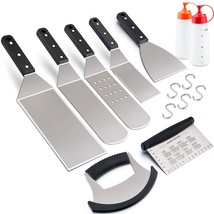 9 Pcs Griddle Grill Accessories, Stainless Steel Bbq Metal Spatulas Set,... - $38.99