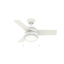 Hunter Fan 36" Aker Ceiling Fan with Light Kit - Fresh White - Model #59301 - $98.99