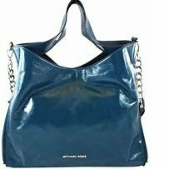 Michael Kors Cynthia Black Saffiano Leather Charm Handbag Shoulder  Crossbody Bag