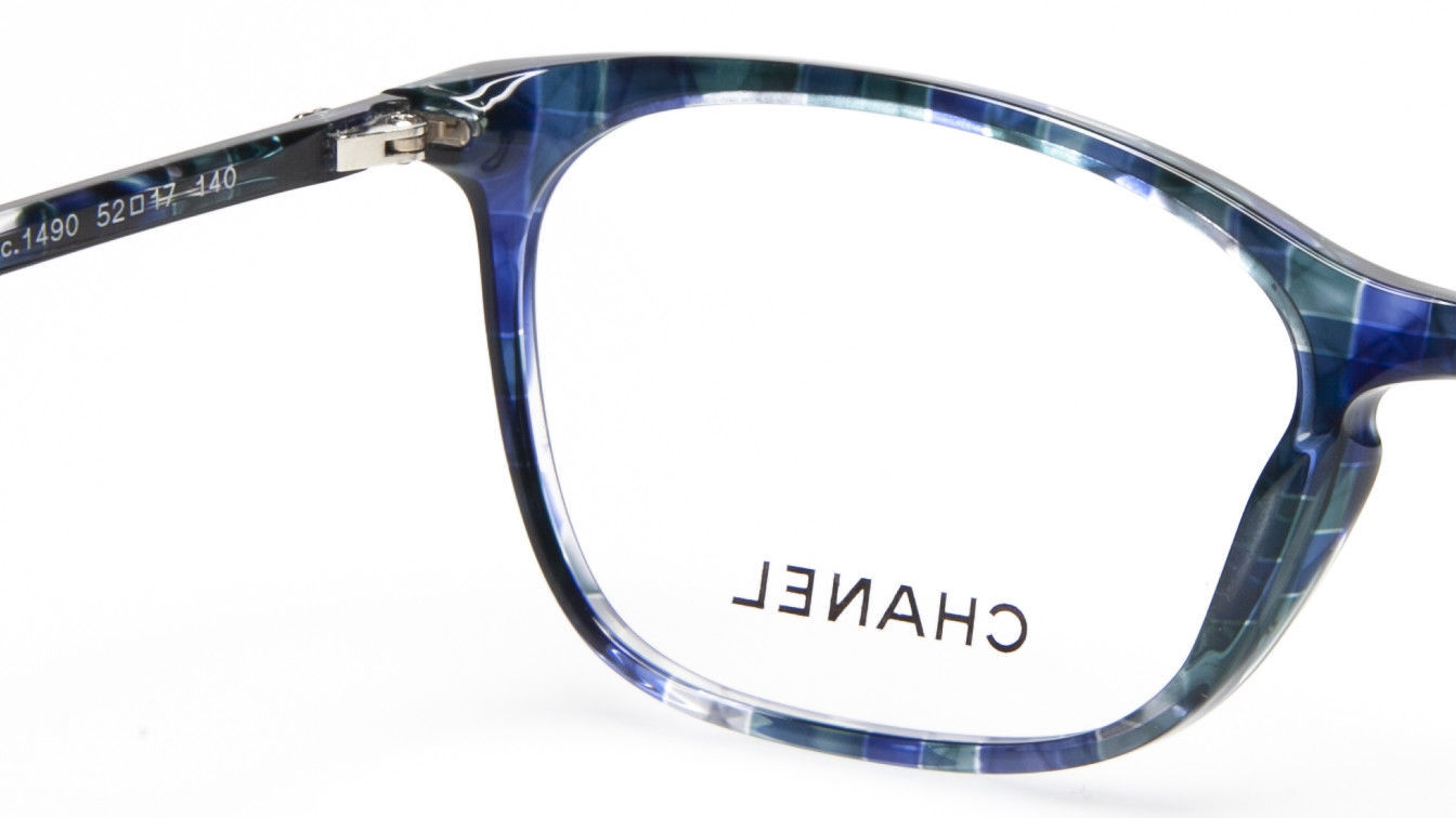New CHANEL CH 3286 1462 53mm Navy Blue Eyeglasses Frames Italy