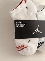NIKE JORDAN Boys Socks No Show Jumpman Basketball Youth 6 Pair Shoe Size... - $20.78