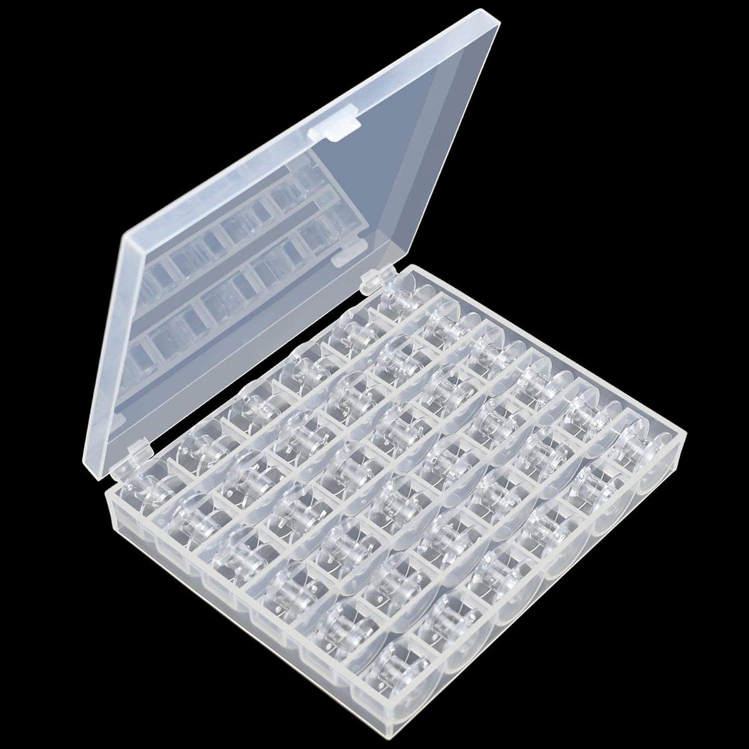 36 Pcs Transparent Plastic Sewing Machine Bobbins With Case For Janome Brother S - $13.99