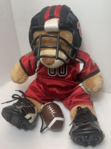 Build A Bear asthma Friendly 16 Inches With Red Football Uniform plush s... - $14.01