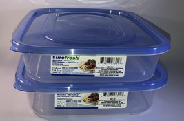 2ea 1.38Cup Sure Fresh Dry/Cold/Freezer Food Storage Containers W Clip-Lock  Lids