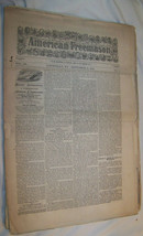 1854 Antique JF Brennan American Freemason Masonic Newspaper Vol 3 Louis... - $98.99
