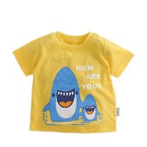 Shark Pure Cotton Infant Tee Baby Toddler T-Shirt Yellow 80 cm (9-12M)