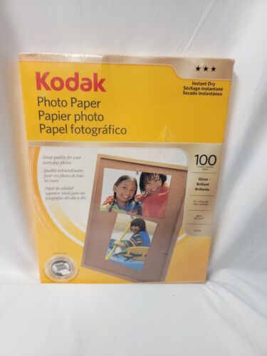 Kodak Photo Paper Gloss Brilliant Instant Dry 8.5" x 11" 100 Sheets NEW SEALED - $8.91