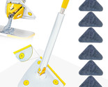 Triangle Scrubbing Mop White wringer Adjustable handle, 2 interchangeable mop - £39.89 GBP