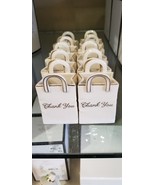 Lenox Thank You Gift Bag Party Favors Set Of 10 Wedding Shower Ivory Gol... - $95.00