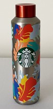 Starbucks Summer 2020 Vacuum Stainless Steel Water Bottle Bright Colors Leaves  - $23.33