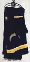 Los Angeles Chargers Chenille Scarf Glove Gift Set Blue Gold White image 1