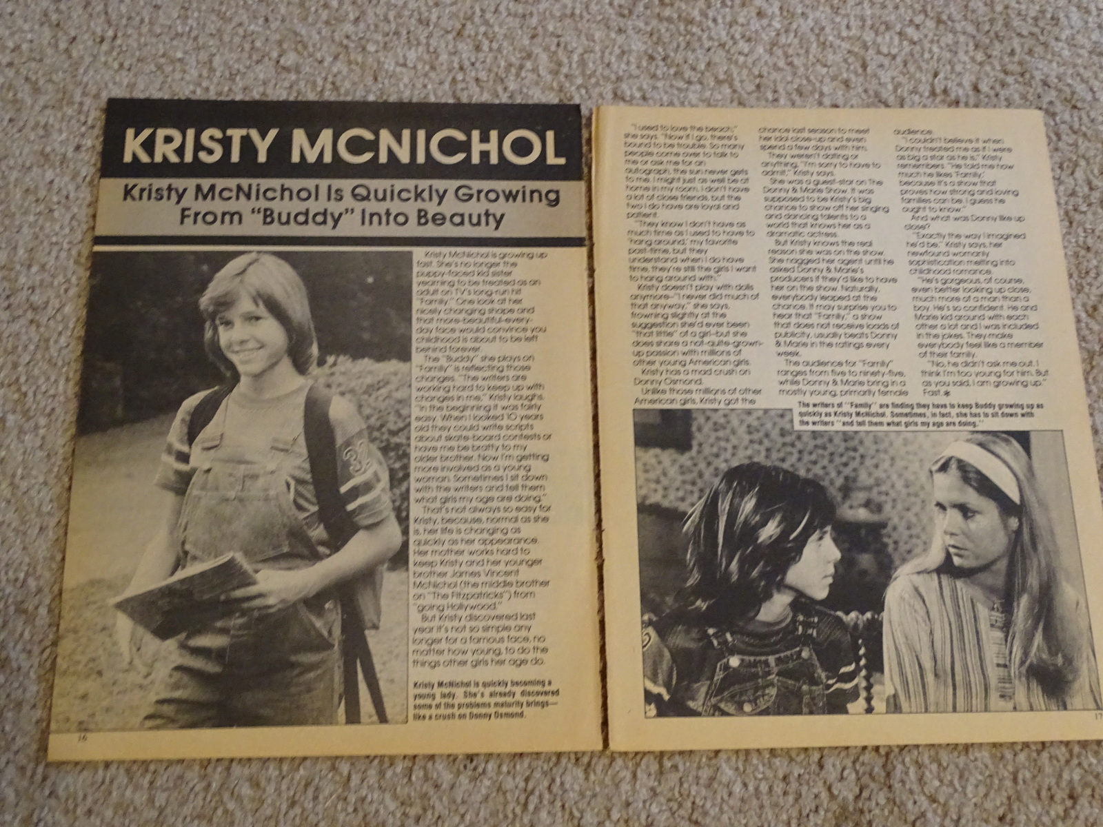 Kristy McNichol, Full Page Vintage Clipping