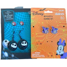 Disney Nightmare Before Christmas & Minnie Halloween Earring Sets NEW - $13.67