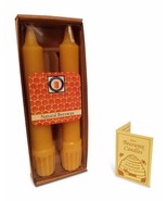 100 Percent Pure Beeswax 6&quot; Colonial Tapers Candle Pair, Natural Honey S... - $15.00